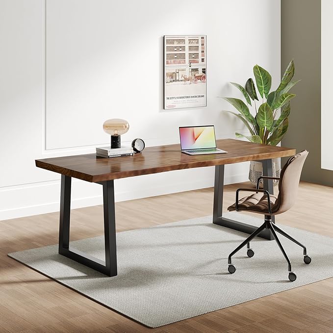 Solid Wood Computer Desk 55-inch Large Office Desk Home Simple Modern Long Desk - Image 5