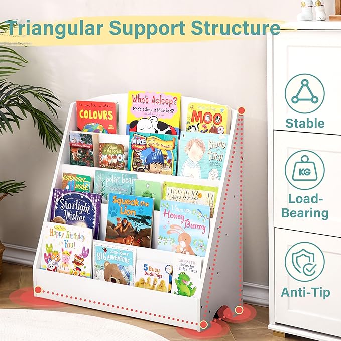 TOETOL 5-Tier Kids Bookshelf - Image 7