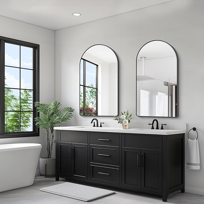 FORBATH Arched Mirror 24x48 Inch, Hanging or Leaning Against Wall - Image 4