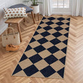 Lahome Checkered Easy Jute Runner Rug, 2x6 Kitchen Mats by Lahome