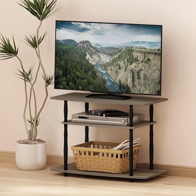 Furinno Turn-N-Tube No Tools 3-Tier Entertainment Center TV Stand - Image 2