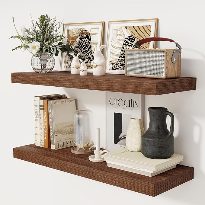 Floating Shelves 36 Inch Long, 12 Inch Deep Floating Shelves by FunMemories