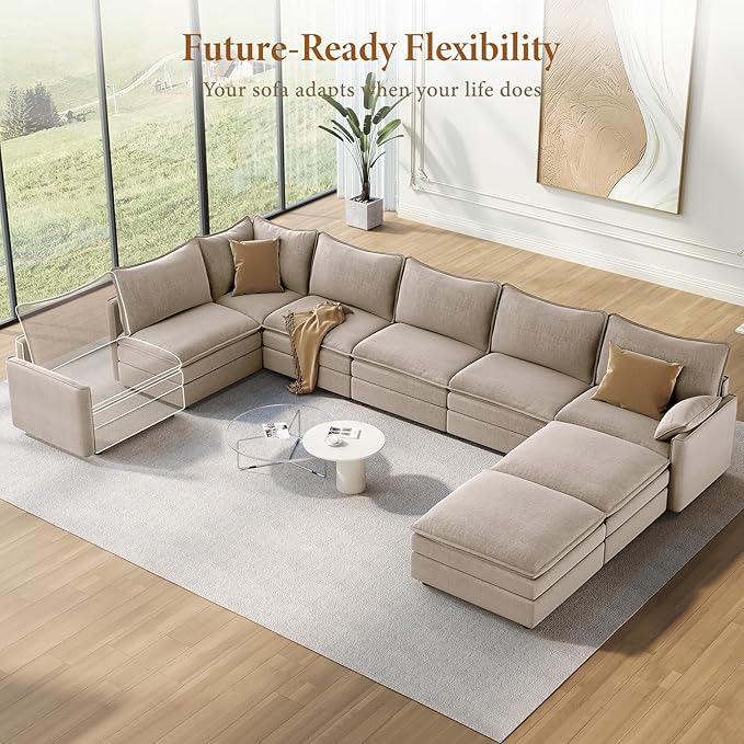Vesgantti Large Modular Sectional Sofa, Big Comfy Cloud Couch - Image 8