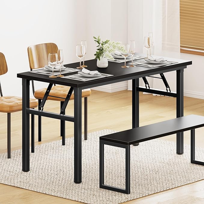 DlandHome 47 inches Folding Table Computer Desk Portable Activity Conference - Image 8
