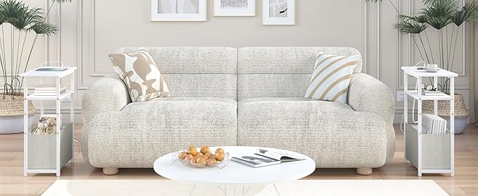 Narrow Side Table with Charging Station, Small End Table - Image 7