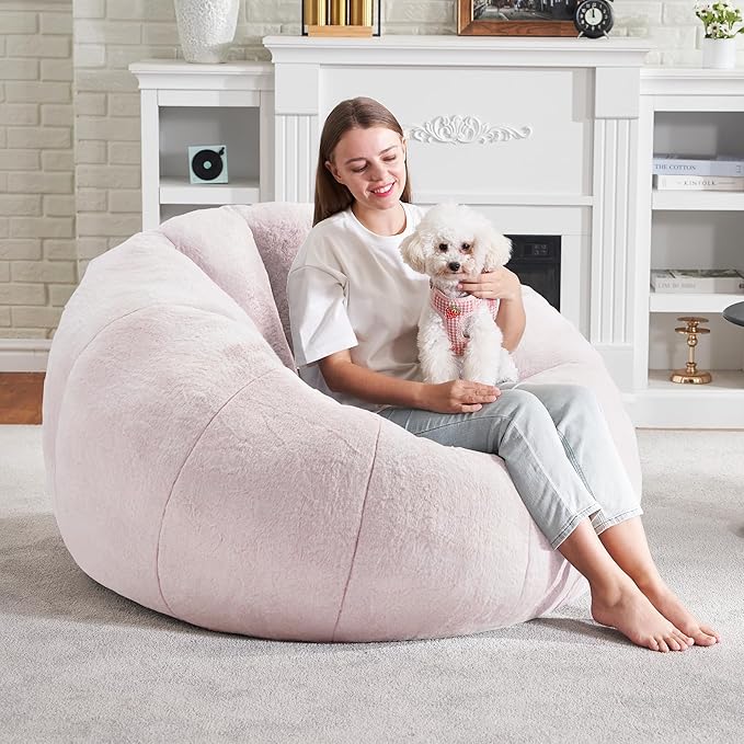 Hobestluk Bean Bag Chairs Large Bean Bag Couch - Image 4