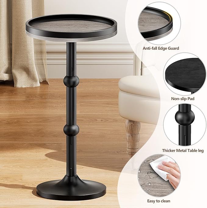 Small Round Side Table, Coffee Drink Table - Image 6
