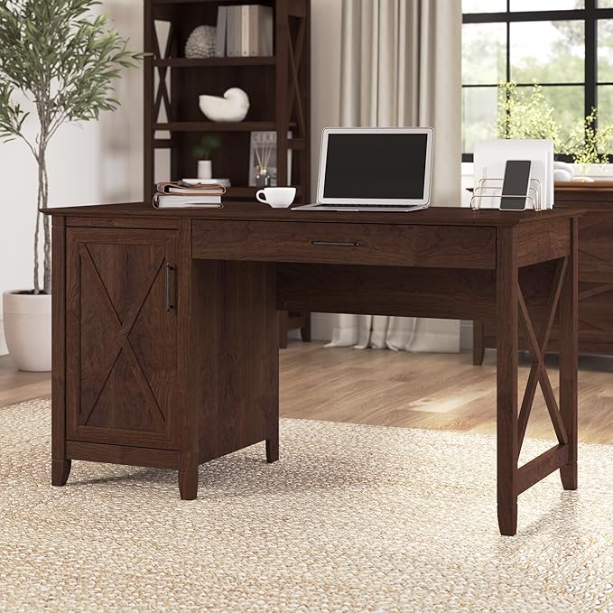 Bush Furniture Key West Computer Desk Farmhouse PC Table - Image 2