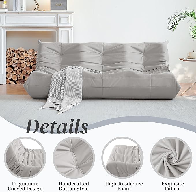 Bean Bag Chair, Large Fireside Chair Bean Bag Sofa - Image 4