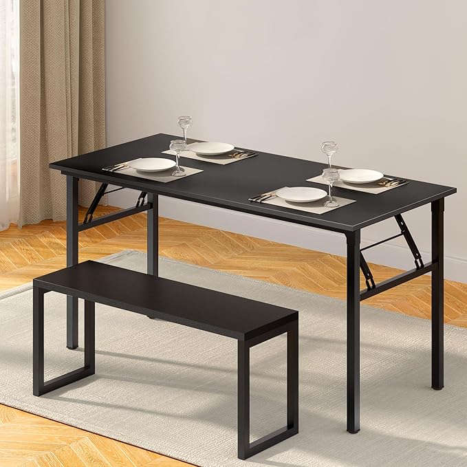 DlandHome Computer Desk, 59.8Inch Office Desk Computer Table, Study Writing - Image 6