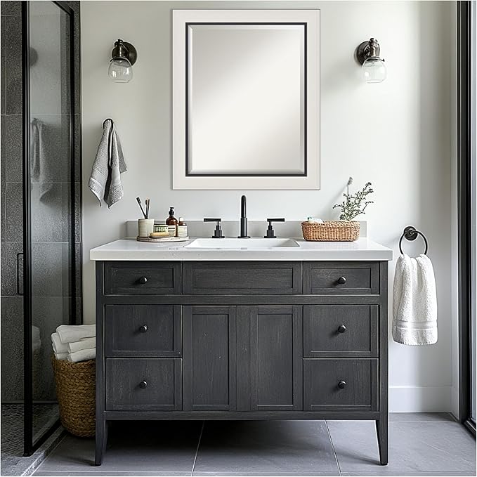 Amanti Art Silver Bathroom Mirror - Image 6