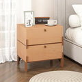 Sebastack Night Stand, Customizable 2 Drawers Bedside Table, End Table by WHOOSPEREH