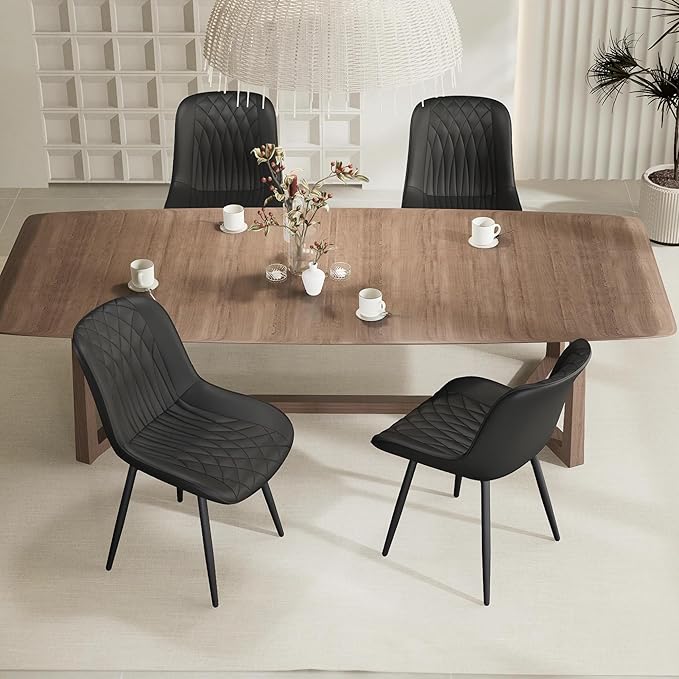 YOUNIKE Black Dining Chairs Set of 2 - Image 7