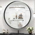 TokeShimi 40 Inch Round Black Bathroom Mirror by RefinedBathroomAccessories