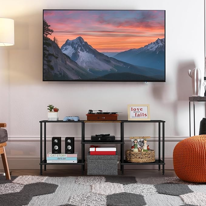 50 Inch TV Stands for Living Room Black Entertainment Center - Image 6