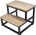 Step Stool, Wood and Metal Step by SZLHANJZ