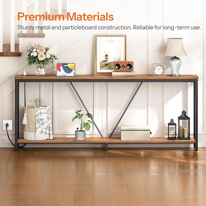 HOOBRO 78.7" Extra Long Sofa Console Table - Image 4