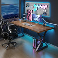 Solid Wood Computer Desk 55-inch Large Office Desk Home Simple Modern Long by jinhuajinwei