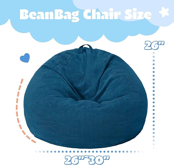 HABUTWAY 2 FT Bean Bag Chair, Giant Bean Bag Chairs, Big Bean Bags - Image 2