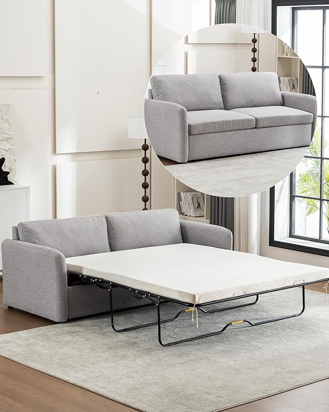 Queen Size Pull Out Sofa Bed, 2 in 1 Convertible Sleeper Sofa Couch - Image 9
