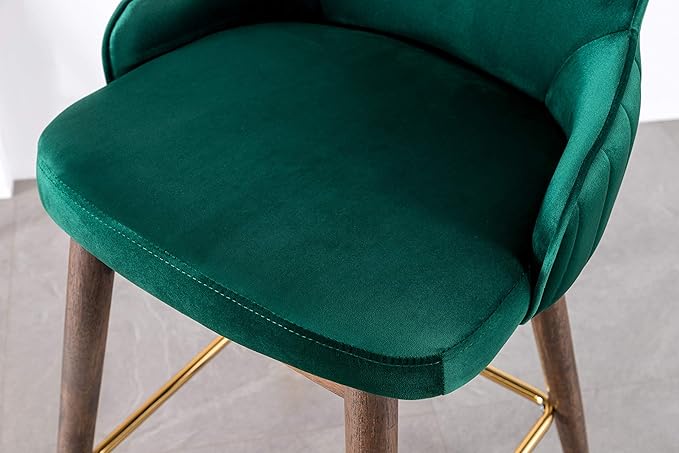 Roundhill Furniture Leland Fabric Upholstered Counter Height Wingback Stools - Image 11
