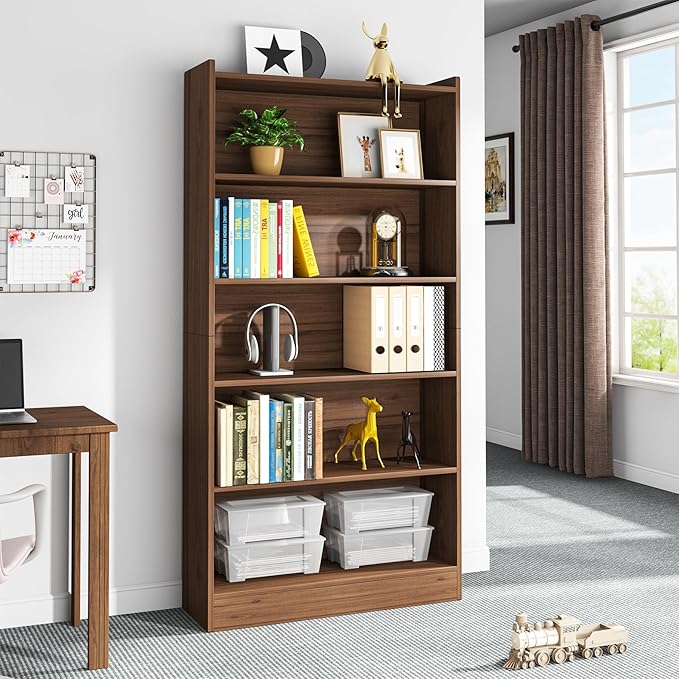 Tribesigns 72-inch Tall Bookcase, Modern 6-Tier White Library Bookshelf - Image 3