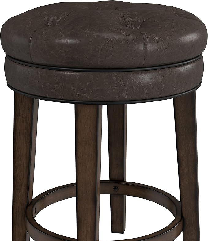 Hillsdale Krauss Backless Swivel Counter Height Stool, Dark Brown - Image 8