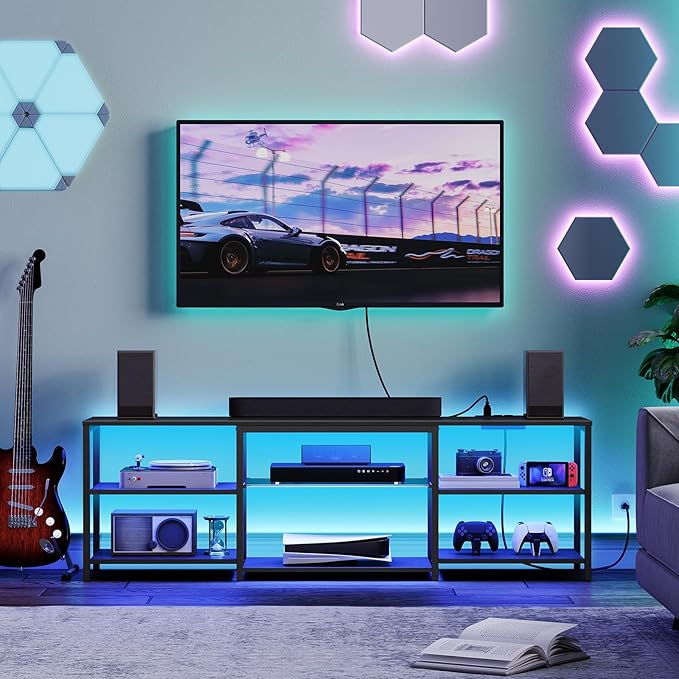 HOOBRO LED TV Stand for 75 Inch TVs by HOOBRO