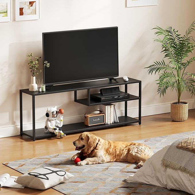 TECHMILLY Modern TV Stand for 55" TV, TV Table - Image 7