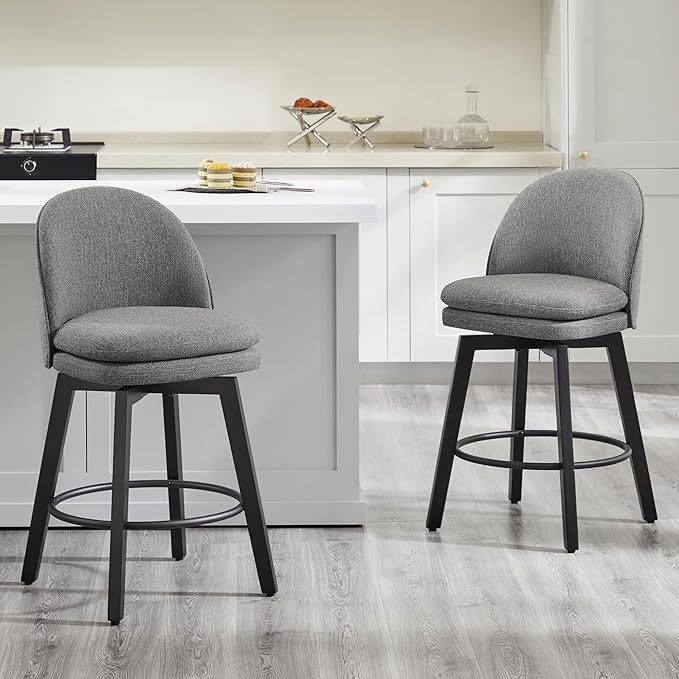 Counter Height Barstools 26 inch Upholstered Swivel Bar Stools by Kislot