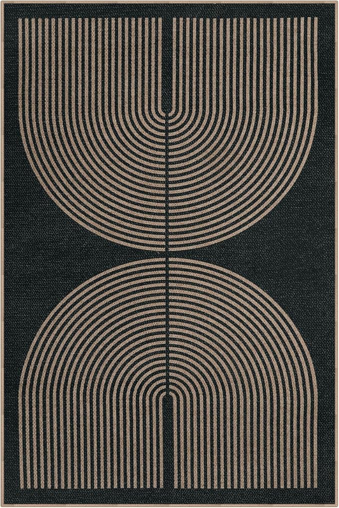 Lahome Modern Rainbow Easy Jute Rug, 6x9 Area Rugs - Image 7