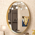 TokeShimi Gold Oval Wall Bathroom Mirror 22x30 Inch by RefinedBathroomAccessories