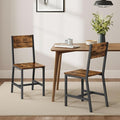 VASAGLE Dining Chair Set of 2, Rustic Wood Chairs by VASAGLEbySONGMICSHOME