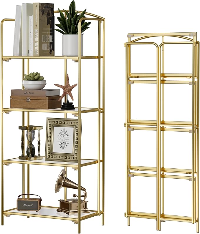 Crofy No Assembly Folding Bookshelf by CrofyLLC