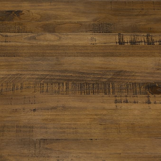 Walker Edison Durango Distressed Solid Wood Dining Table, 72 Inch, Rustic Oak - Image 9