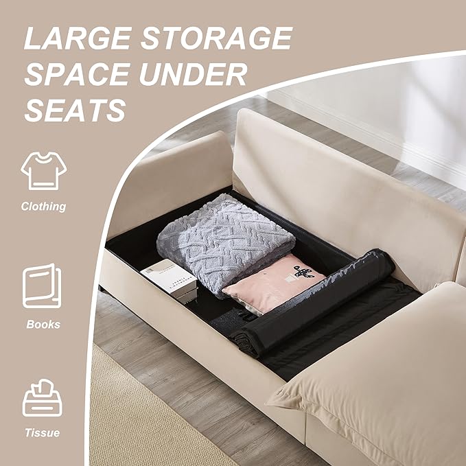 126 Inch Sailing Design Modular Sectional Cloud Sofa - Image 5