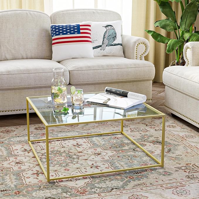 Glass Coffee Table Modern Center Table, Minimalist Coffee Table Sofa Side Tea - Image 3
