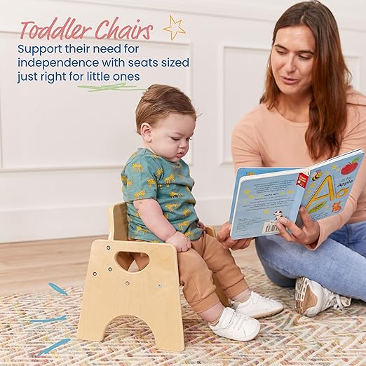 ECR4Kids Stackable Wooden Toddler Chair, Kids Furniture - Image 4