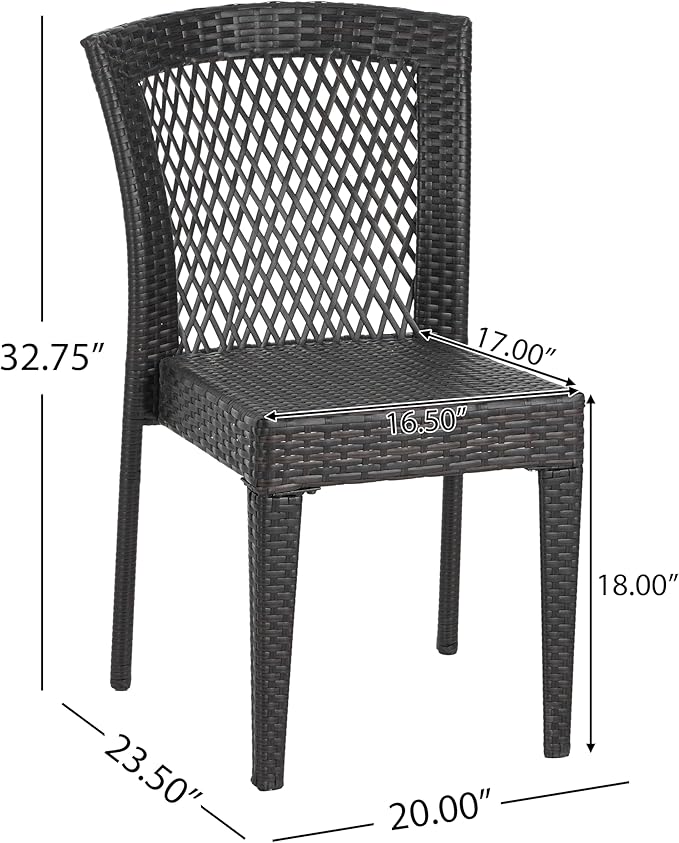 Merax Outdoor Dining Chairs Set of 2, Stackable Chairs - Image 10