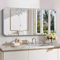 FORBATH 24x48 Inch Bathroom Mirror, Brushed Silver Deep Frame Narrow Full by FORBATH