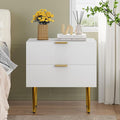 White Nightstand for Bedroom, Fluted Night Stand, End Table for Living Room by Algherohein