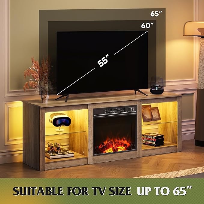 WLIVE 58 Inches Fireplace TV Stand - Image 2