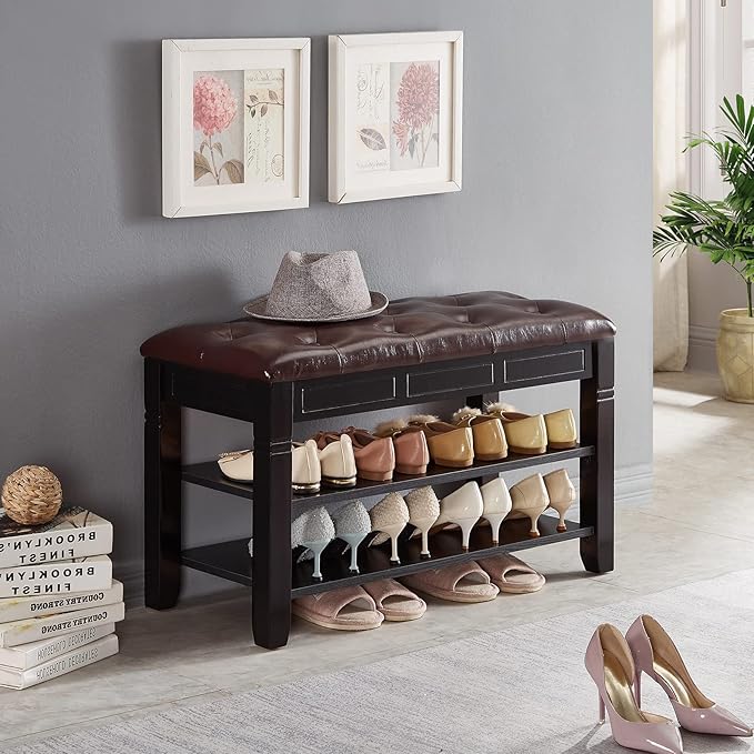 Shoe Storage Bench, Entryway Shoe Rack - Image 2