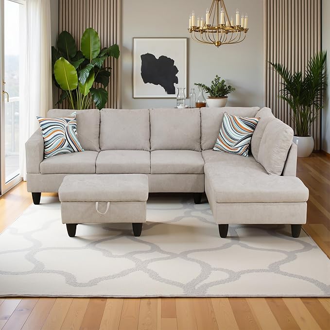 97" Oversized Sectional Couch, L Shaped Couch by LynginsCreativeLife