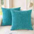 CaliTime Throw Pillow Covers Decorative 16 X 16 Inches Pack of 2 Cozy Chenille by CaliTime