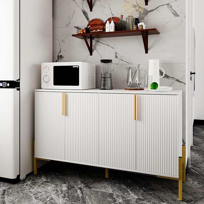 4 Doors Sideboard Buffet Cabinet - Image 8