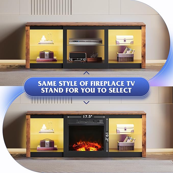 WLIVE LED TV Stand for 65 Inch TV, Modern Entertainment Center - Image 7