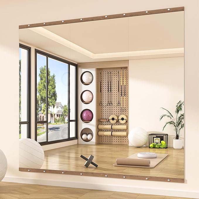 Hasipu 3Pcs 55''x20'' Home Gym Mirror Large Full Length Wall Mounted Full Body by Whatssuitableisthebest