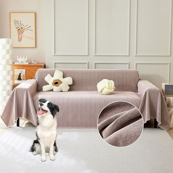 STACYPIK Thick Pink Geometric Sofa Covers by STACYPIK