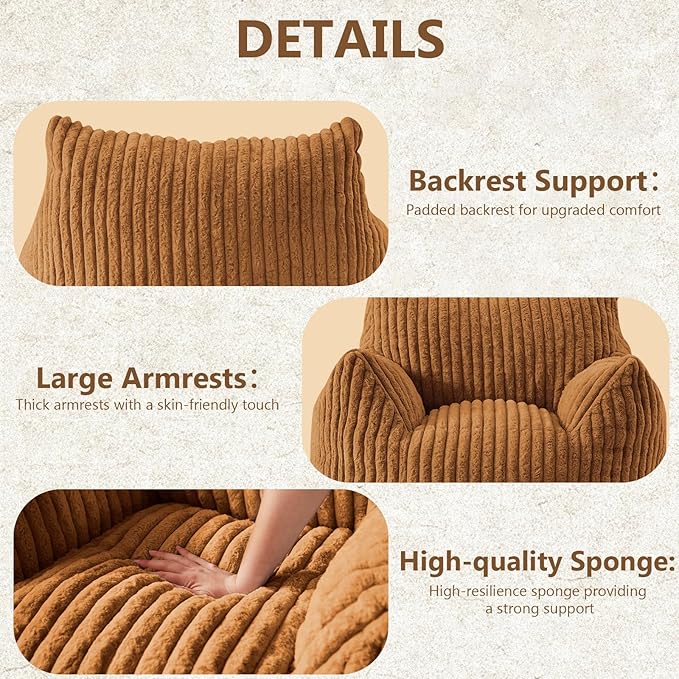 Giant Bean Bag Chairs for Adults Teens, Large Bean Bag Sofa Chairs - Image 6